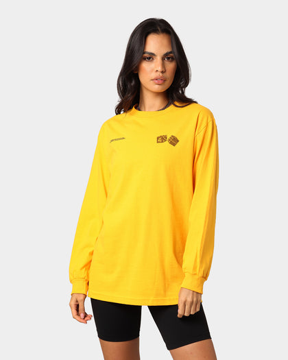 4HUNNID Roll The Dice Long Sleeve T-Shirt Mustard