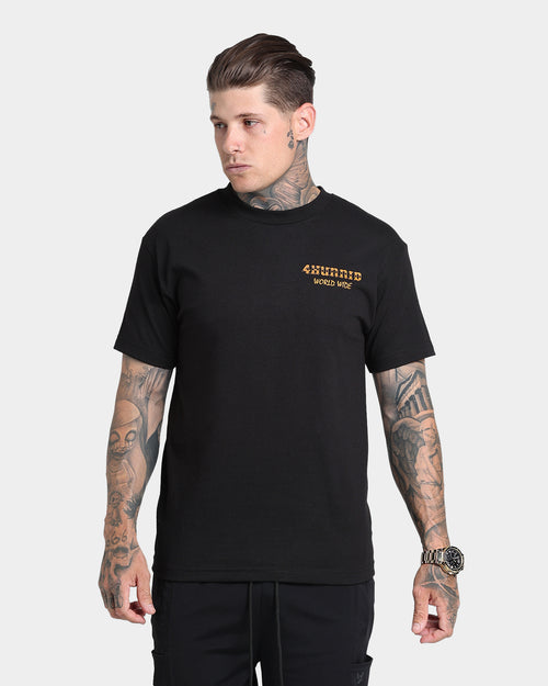 4HUNNID Worldwide Short Sleeve T-Shirt Black