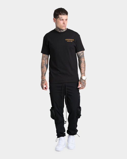 4HUNNID Worldwide Short Sleeve T-Shirt Black