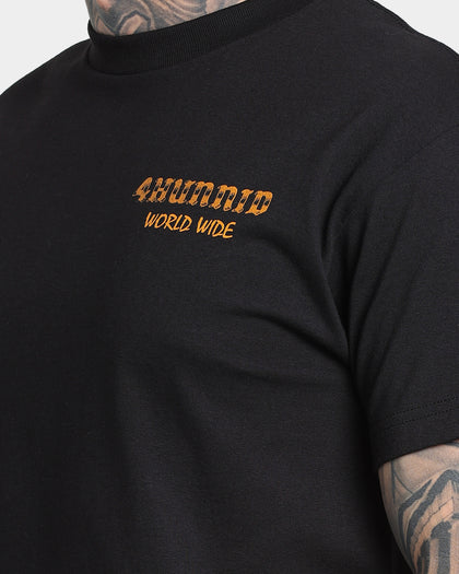 4HUNNID Worldwide Short Sleeve T-Shirt Black