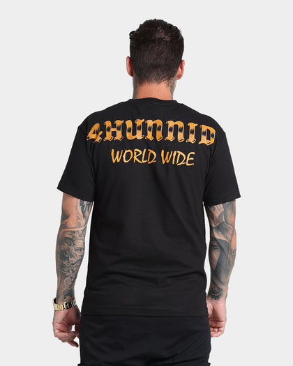 4HUNNID Worldwide Short Sleeve T-Shirt Black