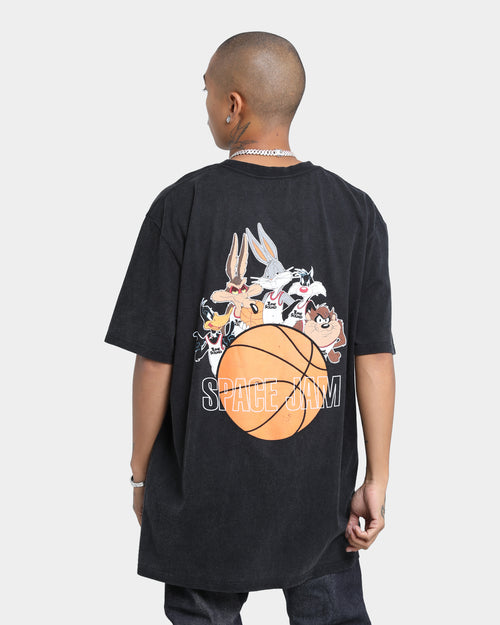 Space Jam Basketball Vintage T-Shirt Washed Black