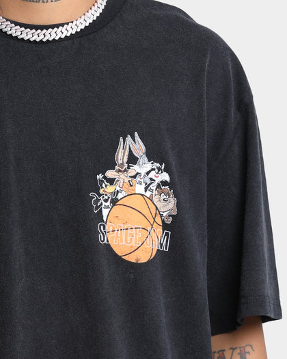 Space Jam Basketball Vintage T-Shirt Washed Black