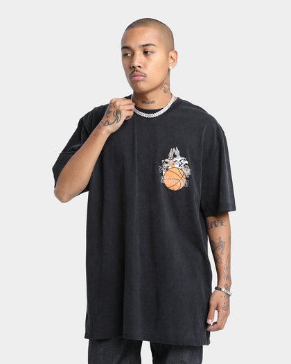 Space Jam Basketball Vintage T-Shirt Washed Black