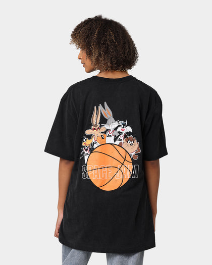Space Jam Basketball Vintage T-Shirt Washed Black