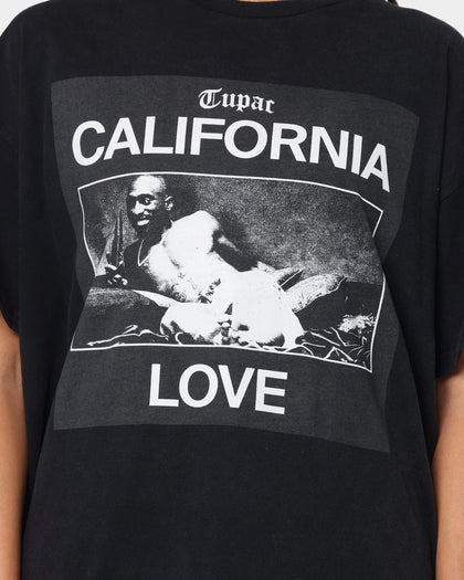 Tupac California Love Short Sleeve T-Shirt Washed Black