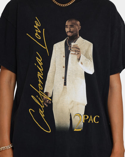 Tupac Suit California Love T-Shirt Washed Black