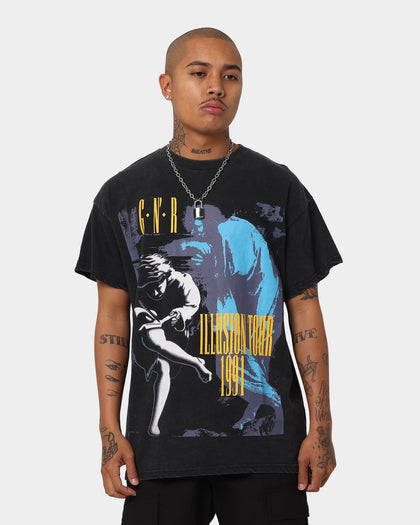 Guns N Roses Illusion Tour 1991 T-Shirt Washed Black