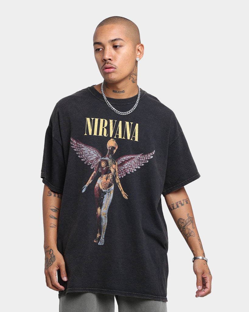 Nirvana In Utero Vintage T-Shirt Black Wash Culture Kings US