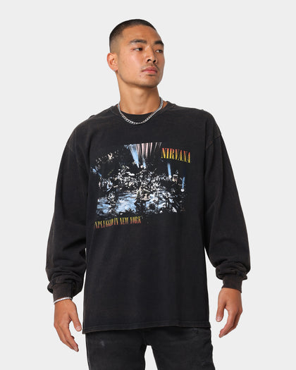 Nirvana Unplugged Long Sleeve T-Shirt Black Wash