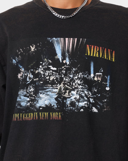 Nirvana Unplugged Long Sleeve T-Shirt Black Wash