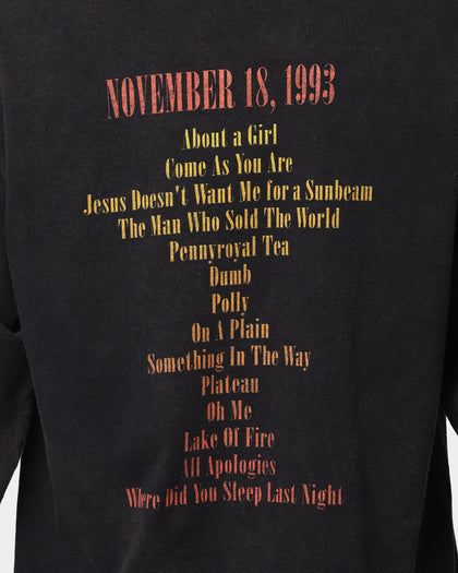 Nirvana Unplugged Long Sleeve T-Shirt Black Wash