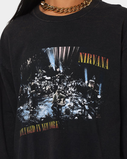 Nirvana Unplugged Long Sleeve T-Shirt Black Wash