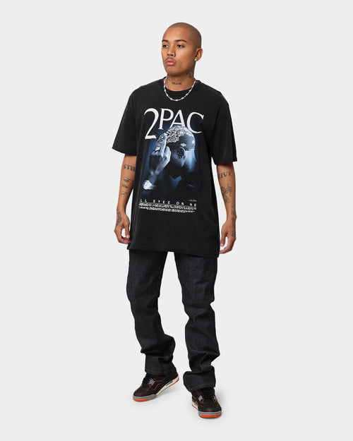 Tupac All Eyez Finger T-Shirt Washed Black