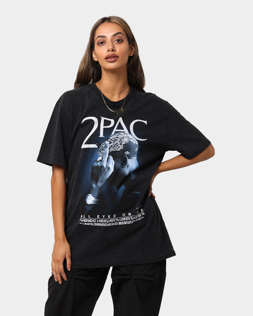 Tupac All Eyez Finger T-Shirt Washed Black