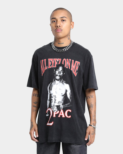 Tupac All Eyez On Me Vintage T-Shirt Washed Black