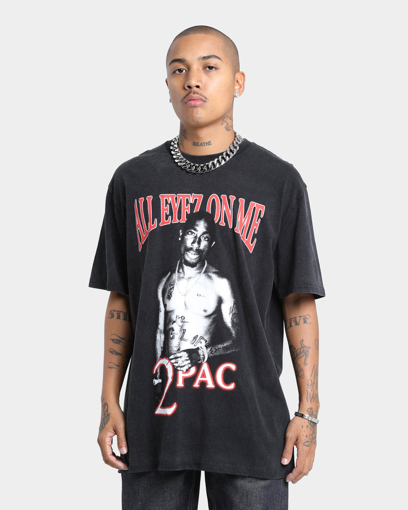 Tupac All Eyez On Me Vintage T-Shirt Washed Black | Culture Kings US
