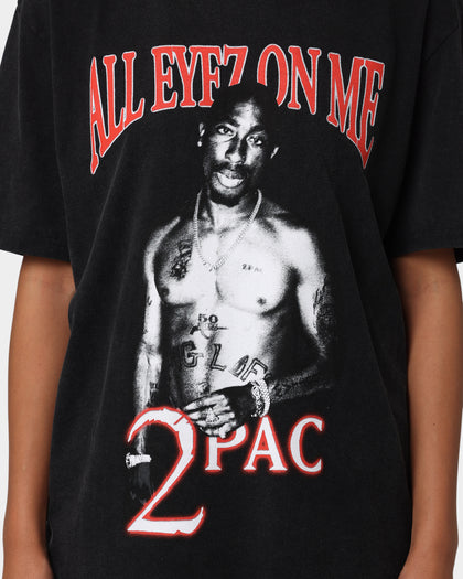 Tupac All Eyez On Me Vintage T-Shirt Washed Black