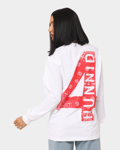 4HUNNID 4 Logo Paisley Long Sleeve T-Shirt White