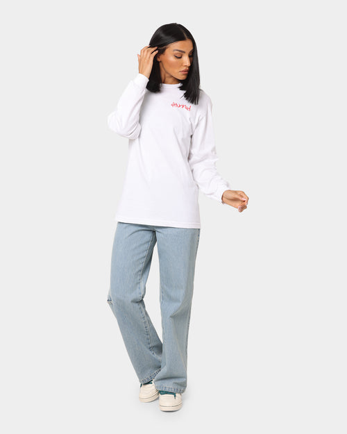 4HUNNID 4 Logo Paisley Long Sleeve T-Shirt White