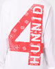 4HUNNID 4 Logo Paisley Long Sleeve T-Shirt White
