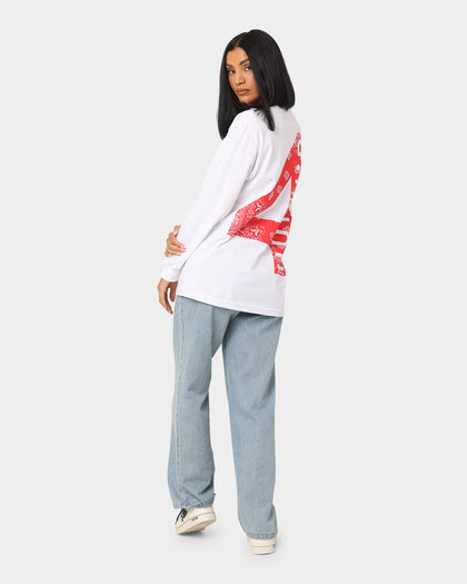 4HUNNID 4 Logo Paisley Long Sleeve T-Shirt White