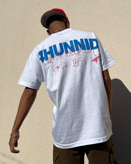 4HUNNID Never Been Short Sleeve T-Shirt White