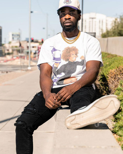 Whitney Houston Sitting T-Shirt White