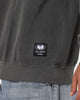 Wu Wear Merch Embroidered Logo Crewneck Black Wash