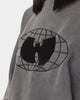 Wu Wear Merch Embroidered Logo Crewneck Black Wash