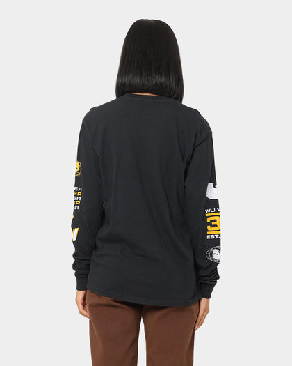Wu Wear Merch Multi Logo Long Sleeve T-Shirt Black Wash