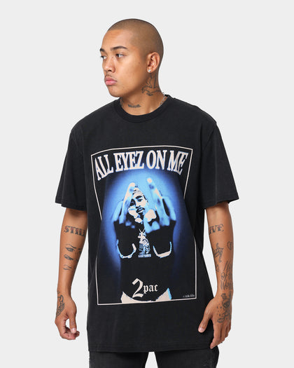 Tupac All Eyez On Me Vintage T-Shirt Washed Black
