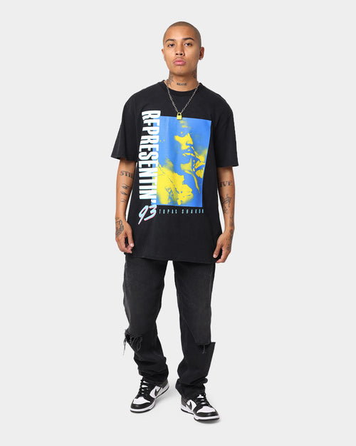 Tupac Represent 93 T-Shirt Washed Black