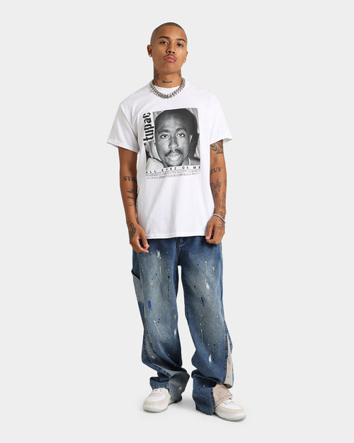 Tupac All Eyes On Me Square T-Shirt White