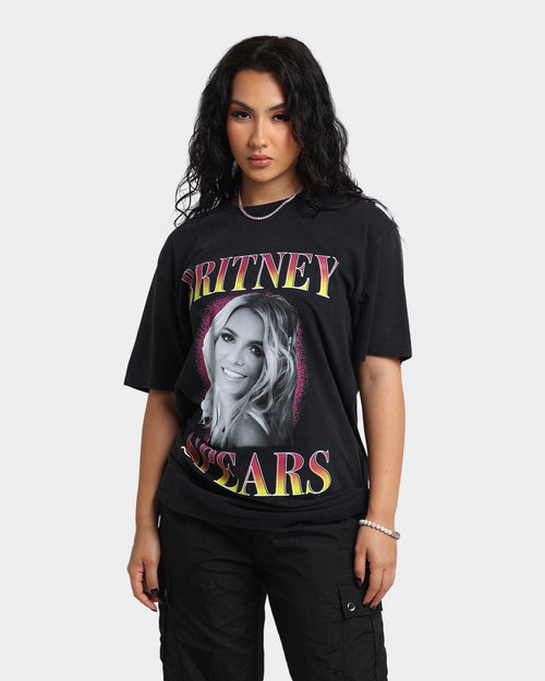 Britney Spears Hot Gradient T-Shirt Washed Black