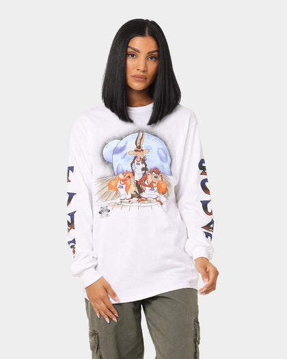 Space Jam Planets Long Sleeve T-Shirt White
