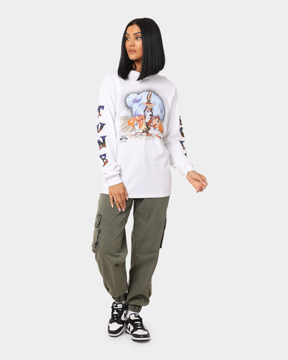 Space Jam Planets Long Sleeve T-Shirt White