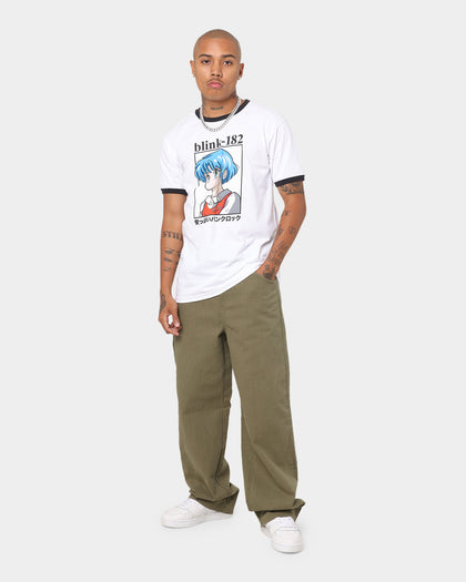 Blink 18 Anime Ringer T-Shirt White/Black