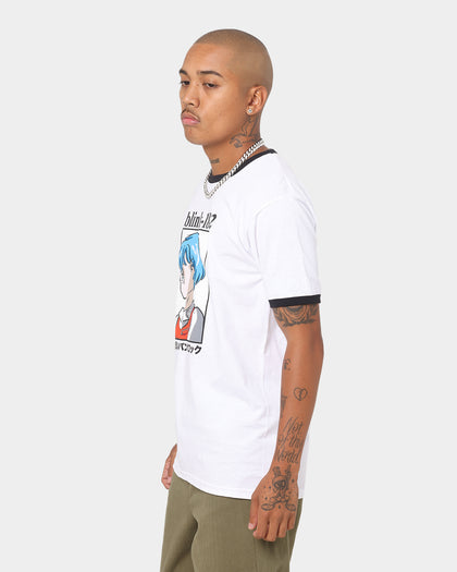 Blink 18 Anime Ringer T-Shirt White/Black