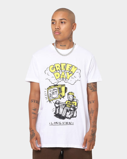 Green Day Longview Doodle T-Shirt White