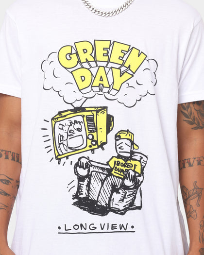 Green Day Longview Doodle T-Shirt White