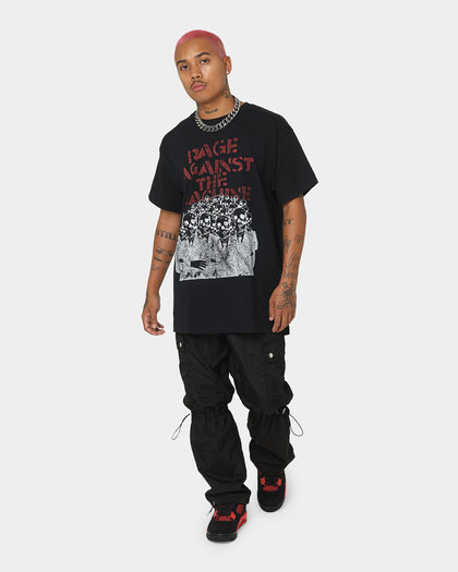 Rage Against The Machine Crowd Masks T-Shirt Black