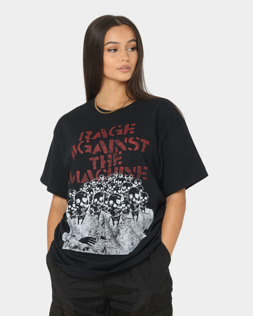Rage Against The Machine Crowd Masks T-Shirt Black