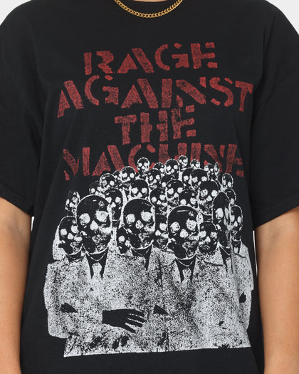 Rage Against The Machine Crowd Masks T-Shirt Black