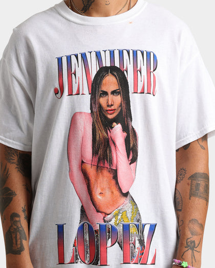 Jennifer Lopez Pink Pose T-Shirt White