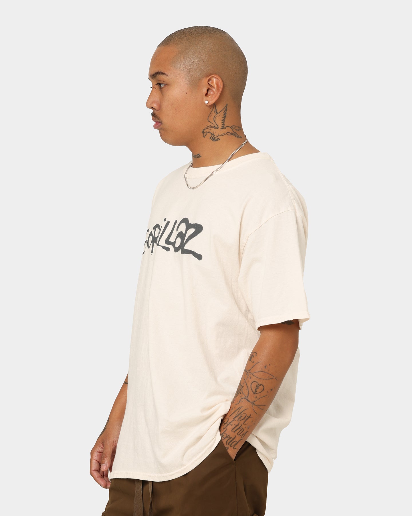 Gorillaz Writing Logo T-Shirt Off White | Culture Kings US