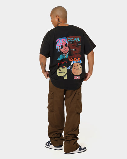 Gorillaz Writing Logo Vintage T-Shirt Washed Black