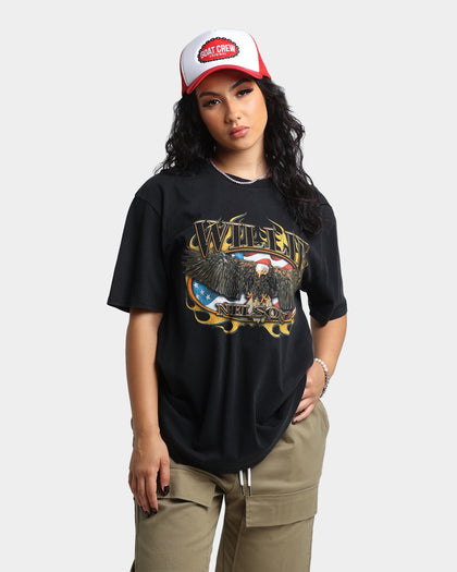 Willie Nelson American Eagle T-Shirt Black Wash