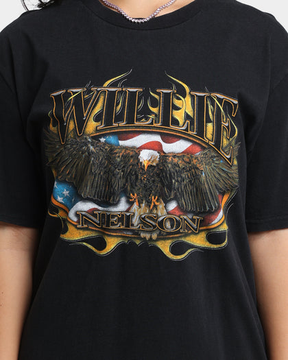 Willie Nelson American Eagle T-Shirt Black Wash