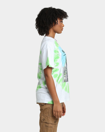 Bob Marley Photo Tie Dye T-Shirt White